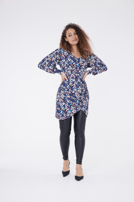 Bodycon jurk met luipaardprint - Paars