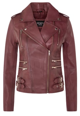 Dames leren Brando bikerjack-Loddon