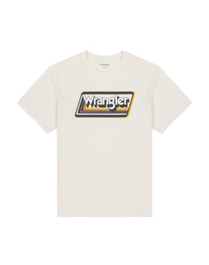 Wrangler - grafisch t-shirt gedragen in wit