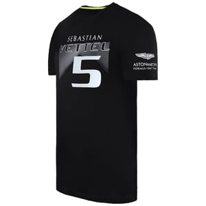 Aston Martin F1 Sebastian Vettel Coureur Heren Zwart T-Shirt