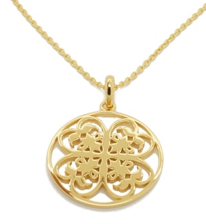 Orphelia Dames 925 Sterling Zilveren Ketting met Hanger - Goud ZH-6036/2