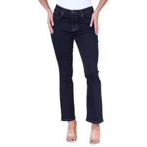 Dames Magic Shaping High Waisted Slim Flare Leg Jeans in Indigo