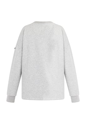 Dreimaster Oversized sweatshirt Dames licht grijs melange