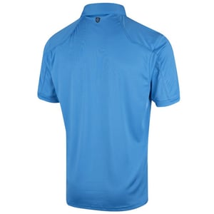 Island Green Heren Gestikt Golf Poloshirt (Hemelsblauw)