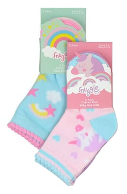 Set van 6 babysokken van katoen met eenhoorndesign voor meisjes - Eenhoorn