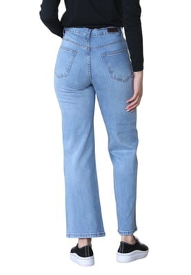 MYT Dames Wide Leg High Waisted Jeans in Lichtblauw