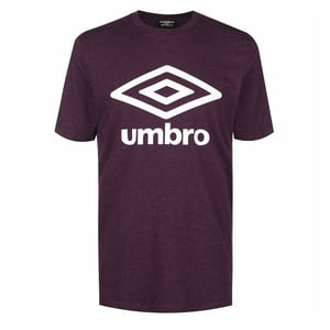 Umbro Groot Logo Heren Donker Paars T-Shirt