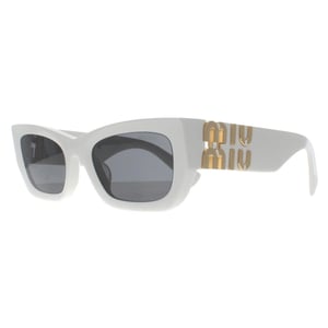 Miu Miu MU09WS 1425S0 wit donkergrijs zonnebril
