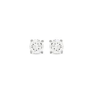 Luxenter oorbellen, basis 925 sterling zilver en glanzende zirkonia met gerhodineerde afwerking
