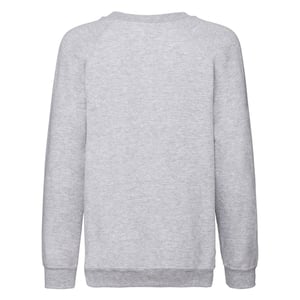 Fruit of the Loom Kinder/Kids Klassiek Heather Raglan Sweatshirt (Heide Grijs)