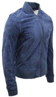 Varsity zacht suède leren bomberjack