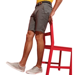 Asquith & Fox Heren Casual Chino Shorts (Leisteen)