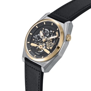 Heritor Automatic Amadeus semi-skelet lederen bandhorloge