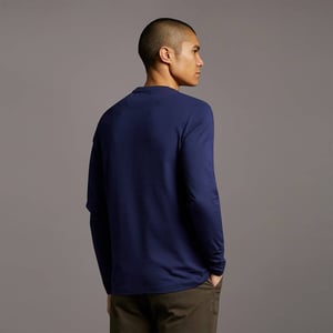 Lyle & Scott Gewoon T-shirt met lange mouwen in Marine