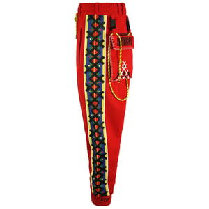 Puma x Jahnkoy Track Pants Stretch Waist Rood Heren Joggers Bottoms 596684 47
