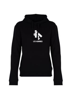 Les Hommes blouse Hoodie LH Mannen zwart
