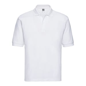 Russell Heren Polycotton Pique Poloshirt (Wit)