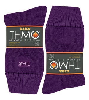 THMO - Thermisch gevoerde kindersokken voor de winter - Paars