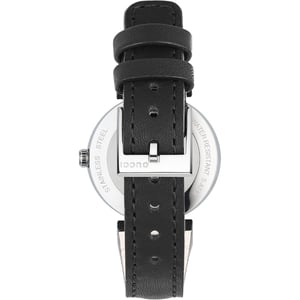 Gucci YA133501 In elkaar grijpende zwarte wijzerplaat dames horloge