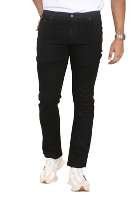 MYT Herenjeans met rechte pijpen, hyperstretch denim in zwart