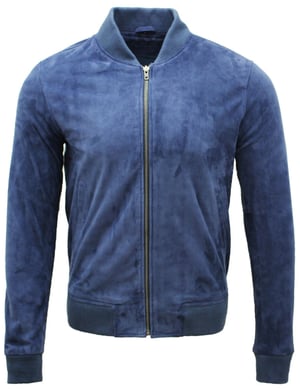 Varsity zacht suède leren bomberjack