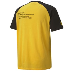 Puma x Gold's Gym Raglan Heren Geel/Zwart T-Shirt