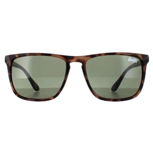 Superdry Shockwave 102 satijn gevlekte havana groene zonnebril