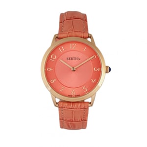 Bertha Abby Zwitsers horloge met leren band