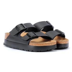Birkenstock Arizona Flex Platform Dames Zwart Smal Sandalen