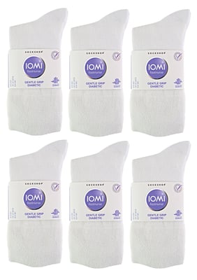 IOMI - 12 paar bamboesokken voor diabeten voor dames - Wit