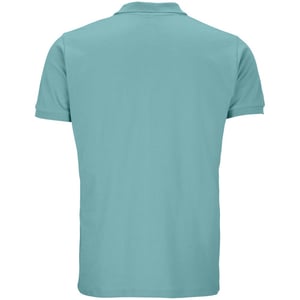 SOLS Heren Planet Piqué Biologisch Poloshirt (Zwembad Blauw)