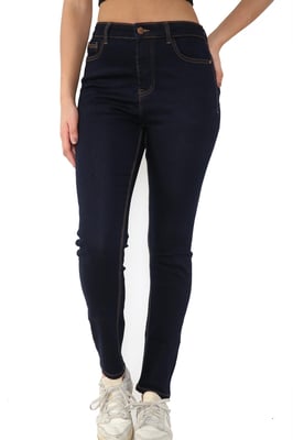 Dames Magic Shaping High Waisted Skinny Fit Jeans in Indigo Blue