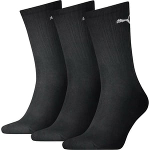 Puma Unisex Sportsokken voor volwassenen (set van 3 stuks) (Zwart)