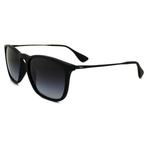 Ray-ban round heren rubber zwarte gradiënt grijze zonnebril