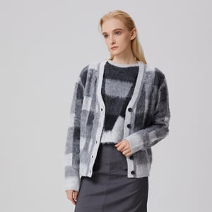 Vest met ruitpatroon