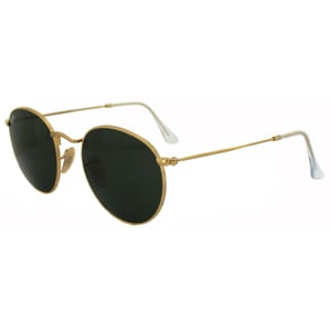 Ray-Ban Zonnebril Ronde Metalen 3447 001 Goud Groen 50mm