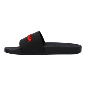 Balenciaga Logo Band Rubber Slipper Zwart