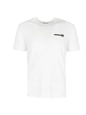 Les Hommes T-shirt Typography Mannen zwart
