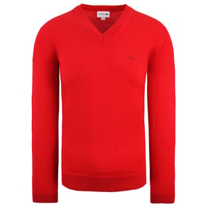 Lacoste Zuiver Scheerwol Heren Trui Rood