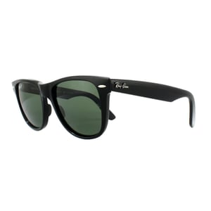 Ray-Ban Zonnebril Wayfarer 2140 901/58 Zwart Groen G-15 Gepolariseerd Medium 50 Mm