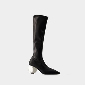 Circle Laarzen - Courreges - Synthetisch leer - Zwart