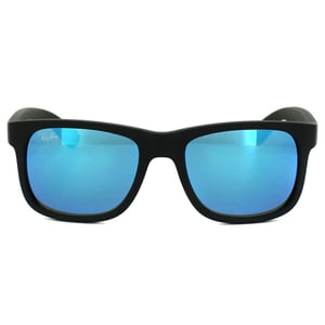 Ray-Ban Zonnebril Justin 4165 622/55 Rubber Zwart Blauw Mirror