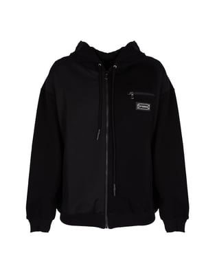 Les Hommes blouse Zip Hoodie Mannen zwart
