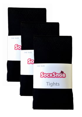 3 paar dames gekleurde ondoorzichtige 80 denier panty's - Zwart