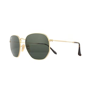 Ray-Ban Zonnebril Hexagonal 3548N 001 Goudgroen
