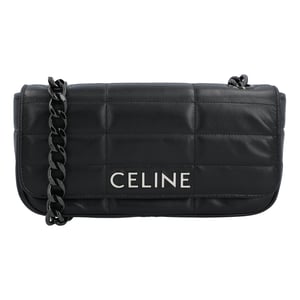 Celine Matelassé Schoudertas met Ketting Gequilt Zwart
