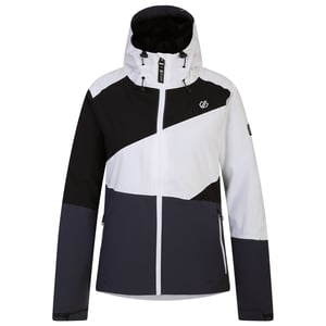 Dare 2B Dames/Dames Ice Colour Block Ski-jas (Wit/Ebbenhoutgrijs)