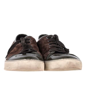 Lanvin Classic Tennis Sneakers in Bruin Suède