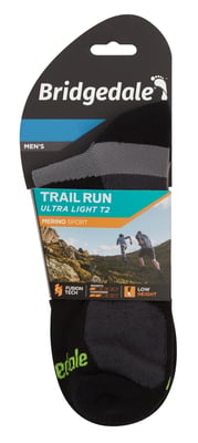 Bridgedale - Heren Hardlopen Ultralichte Merino Lage Sokken - Zwart