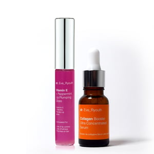 Collageen Booster Ultra Geconcentreerd Serum 15ml + Vitamine E en Peppirment Lip Plumps 8ml